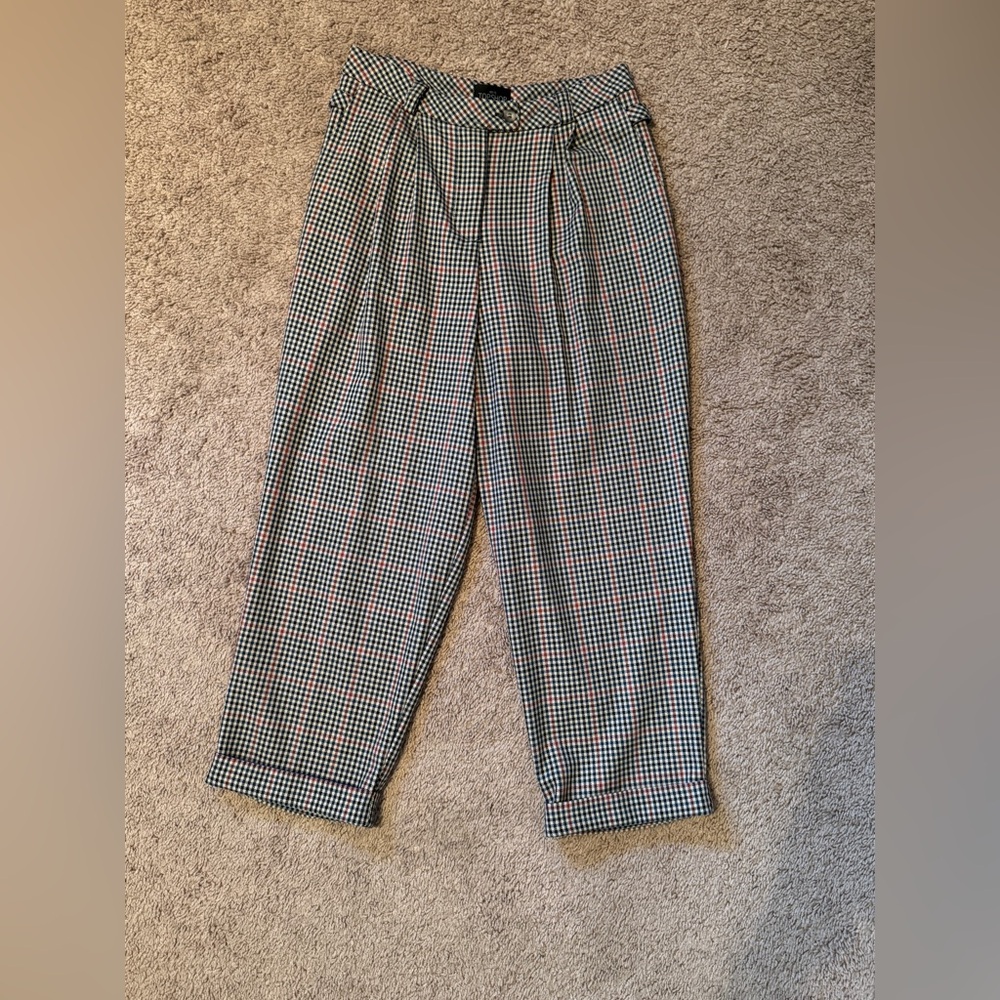 women’s TOPSHOP Checkered Pants